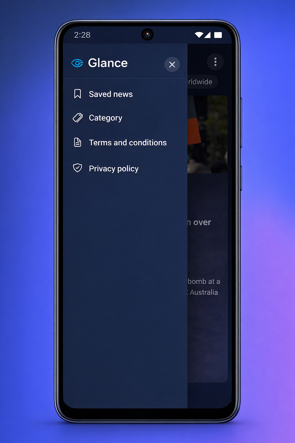 OZbrief app – categories
